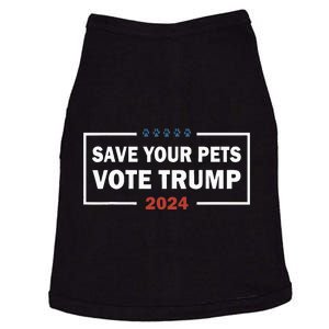 Save Your Pets Vote For Trump Us Election Funny Quote Doggie Tank