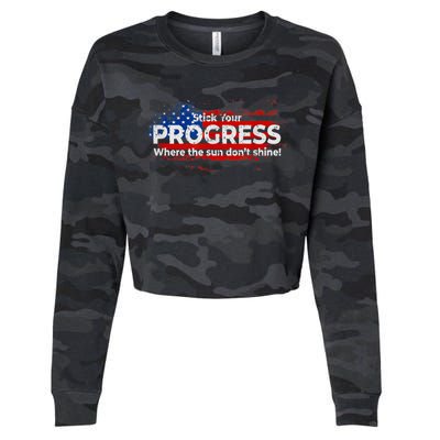 Stick Your PROGRESS Where The Sun Don't Shine Cropped Pullover Crew