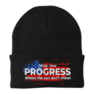 Stick Your PROGRESS Where The Sun Don't Shine Knit Cap Winter Beanie