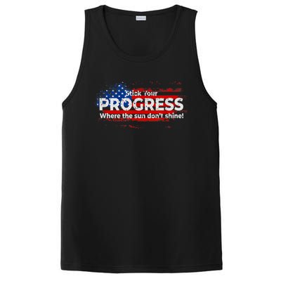 Stick Your PROGRESS Where The Sun Don't Shine PosiCharge Competitor Tank