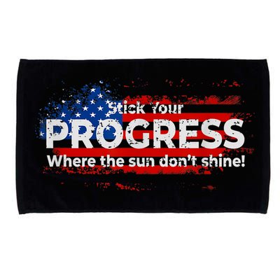 Stick Your PROGRESS Where The Sun Don't Shine Microfiber Hand Towel