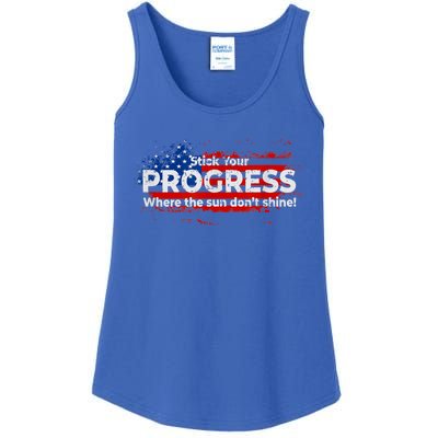 Stick Your PROGRESS Where The Sun Don't Shine Ladies Essential Tank