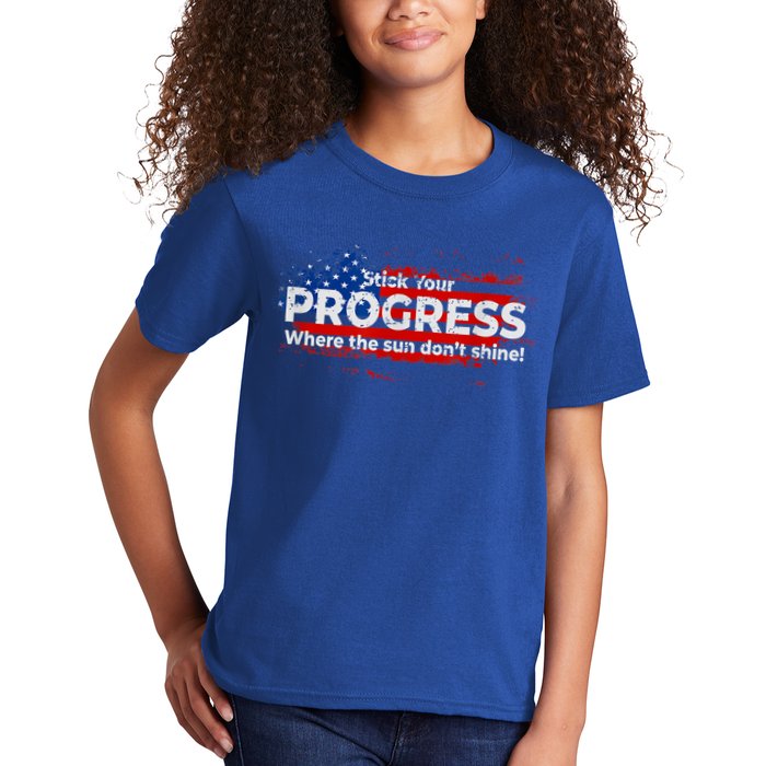Stick Your PROGRESS Where The Sun Don't Shine Kids T-Shirt