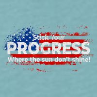 Stick Your PROGRESS Where The Sun Don't Shine Sueded Cloud Jersey T-Shirt