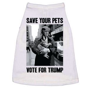 Save Your Pets Vote For Trump Us Election Funny Quote Vote Doggie Tank