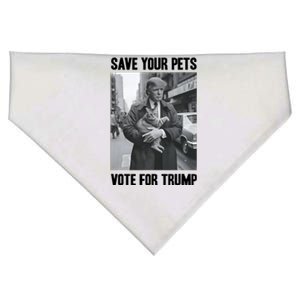 Save Your Pets Vote For Trump Us Election Funny Quote Vote USA-Made Doggie Bandana