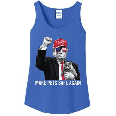 Save Your Pets Vote For Trump Us You Missed Again Ladies Essential Tank