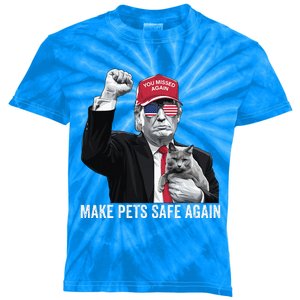 Save Your Pets Vote For Trump Us You Missed Again Kids Tie-Dye T-Shirt