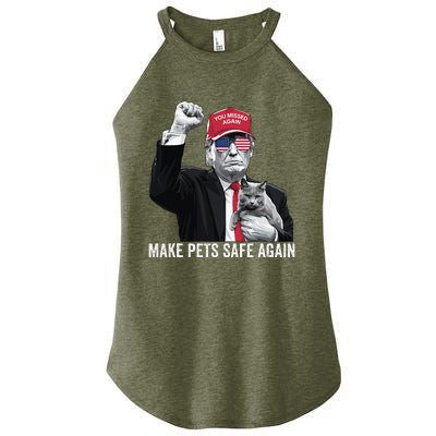 Save Your Pets Vote For Trump Us You Missed Again Women’s Perfect Tri Rocker Tank