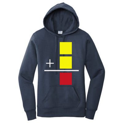 Soccer Yellow Red Card Referee Funny Sports Lovers Gifts Women's Pullover Hoodie