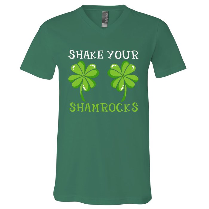 Shake Your Shamrocks St Patricks Day V-Neck T-Shirt