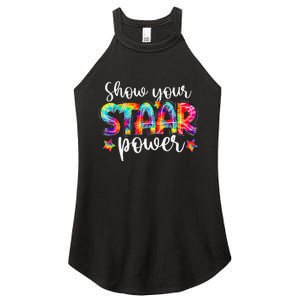 Show Your Staar Power Teacher Testing Exam Test Day Women’s Perfect Tri Rocker Tank