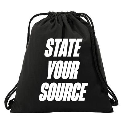 State Your Source Drawstring Bag