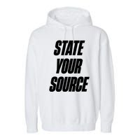 State Your Source Garment-Dyed Fleece Hoodie