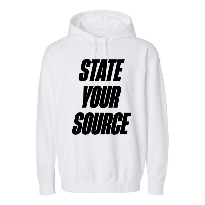 State Your Source Garment-Dyed Fleece Hoodie