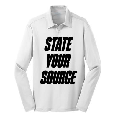 State Your Source Silk Touch Performance Long Sleeve Polo