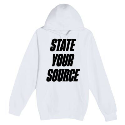 State Your Source Premium Pullover Hoodie