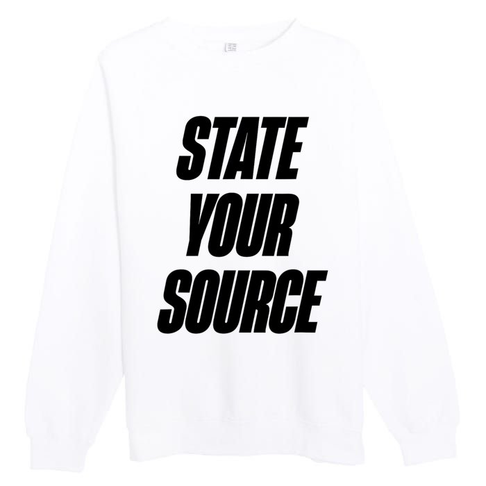 State Your Source Premium Crewneck Sweatshirt