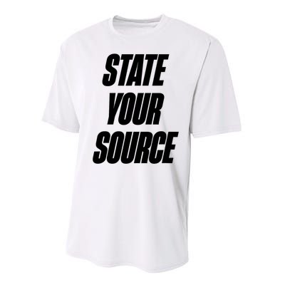 State Your Source Performance Sprint T-Shirt