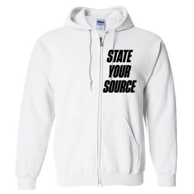 State Your Source Full Zip Hoodie