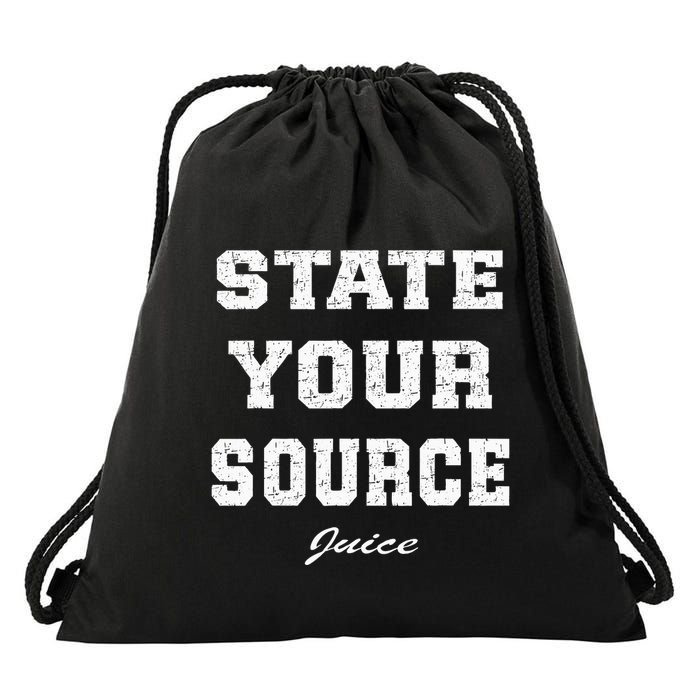 State Your Source Juice Vintage Drawstring Bag