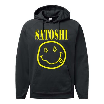 Satoshi Yellow Smile Face Performance Fleece Hoodie