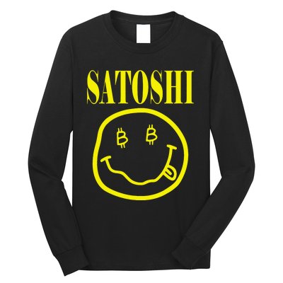 Satoshi Yellow Smile Face Long Sleeve Shirt