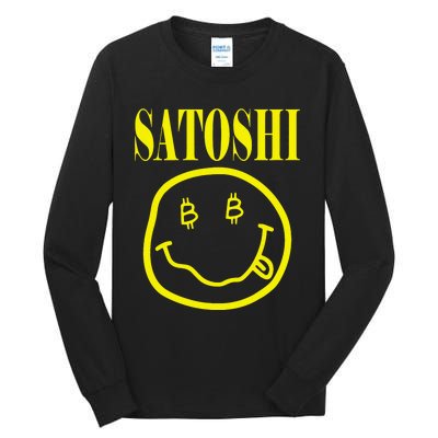 Satoshi Yellow Smile Face Tall Long Sleeve T-Shirt