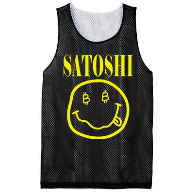 Satoshi Yellow Smile Face Mesh Reversible Basketball Jersey Tank