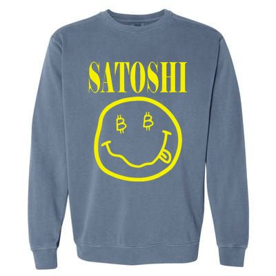 Satoshi Yellow Smile Face Garment-Dyed Sweatshirt