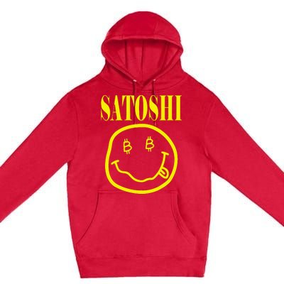 Satoshi Yellow Smile Face Premium Pullover Hoodie