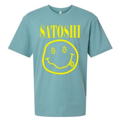 Satoshi Yellow Smile Face Sueded Cloud Jersey T-Shirt