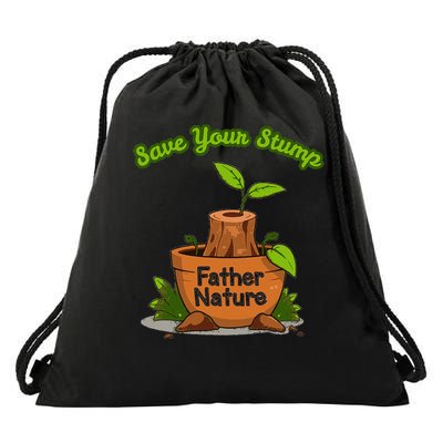 Save Your Stump  Drawstring Bag