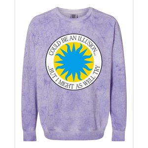 Sky Yellow Sun Blue Colorblast Crewneck Sweatshirt