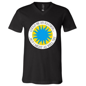 Sky Yellow Sun Blue V-Neck T-Shirt