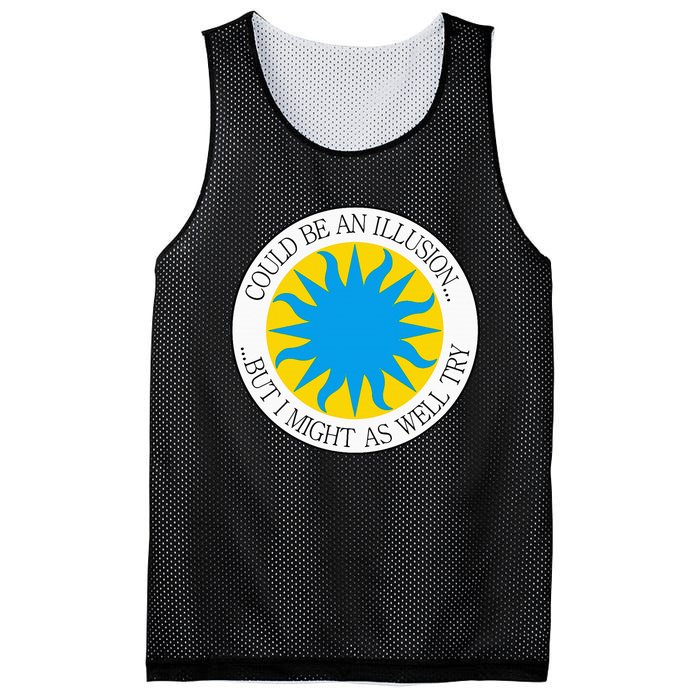 Sky Yellow Sun Blue Mesh Reversible Basketball Jersey Tank