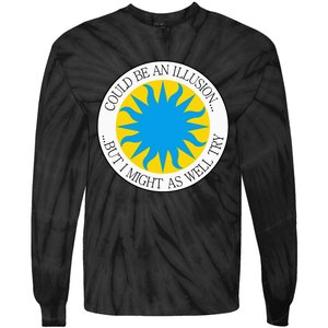 Sky Yellow Sun Blue Tie-Dye Long Sleeve Shirt