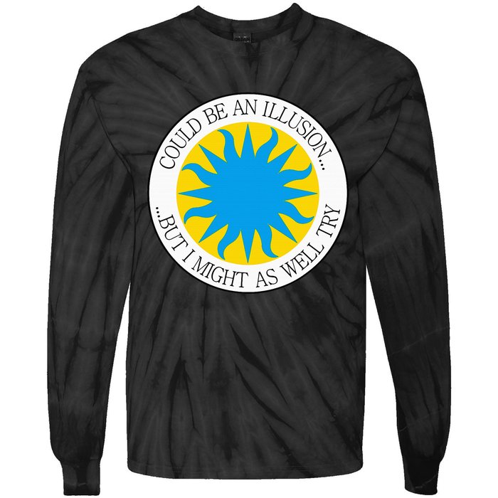 Sky Yellow Sun Blue Tie-Dye Long Sleeve Shirt