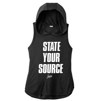 State Your Source Ladies PosiCharge Tri-Blend Wicking Draft Hoodie Tank