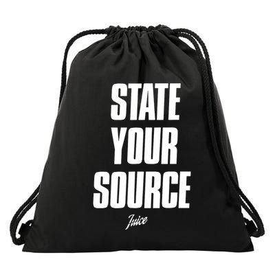 State Your Source Drawstring Bag