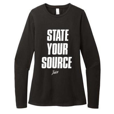 State Your Source Womens CVC Long Sleeve Shirt