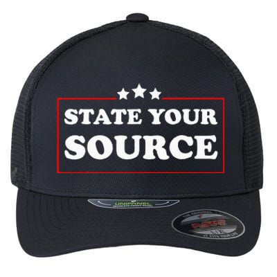 State Your Source Funny Flexfit Unipanel Trucker Cap