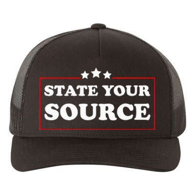 State Your Source Funny Yupoong Adult 5-Panel Trucker Hat