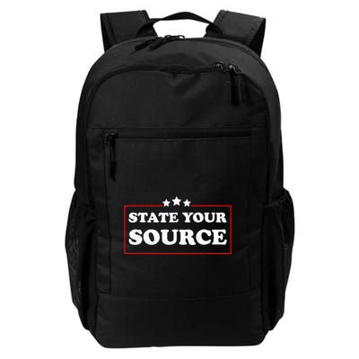 State Your Source Funny Daily Commute Backpack
