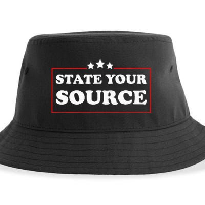 State Your Source Funny Sustainable Bucket Hat