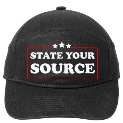 State Your Source Funny 7-Panel Snapback Hat