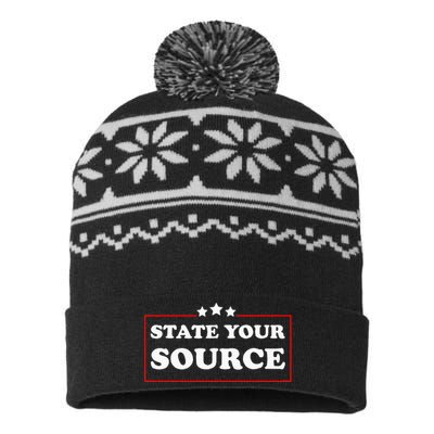 State Your Source Funny USA-Made Snowflake Beanie