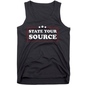 State Your Source Funny Tank Top