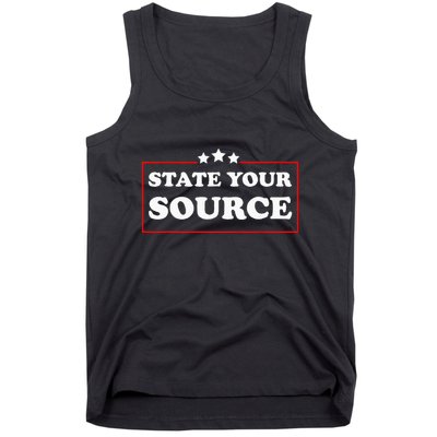 State Your Source Funny Tank Top