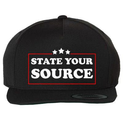State Your Source Funny Wool Snapback Cap